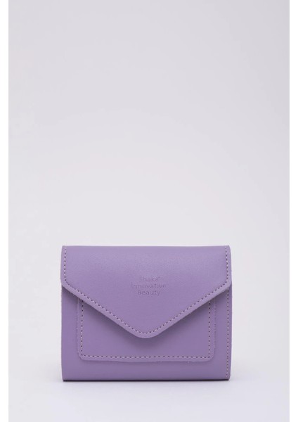 Suni Deri Bozuk ve Kağıt Para Bölmeli Çıtçıtlı Kartlıklı Orta Boy Zarf Model Cepli Cüzdan