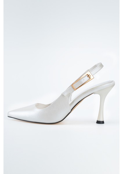 Arkası Açık Topuklu Kadın Rugan Sivri Burun Stiletto Ayakkabı fırsatları