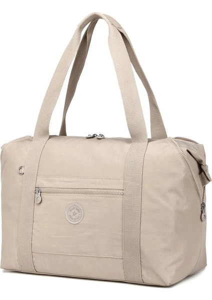 Battal Boy Kadın Çantası Krinkıl Kumaş Geniş Hacimli Suya Dayanıklı