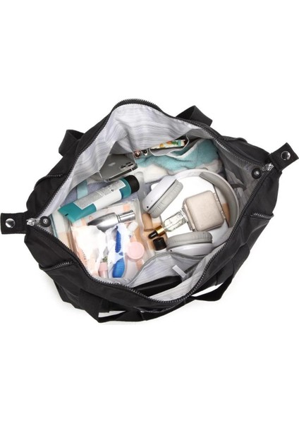 Battal Boy Kadın Çantası Krinkıl Kumaş Geniş Hacimli Suya Dayanıklı indirimleri