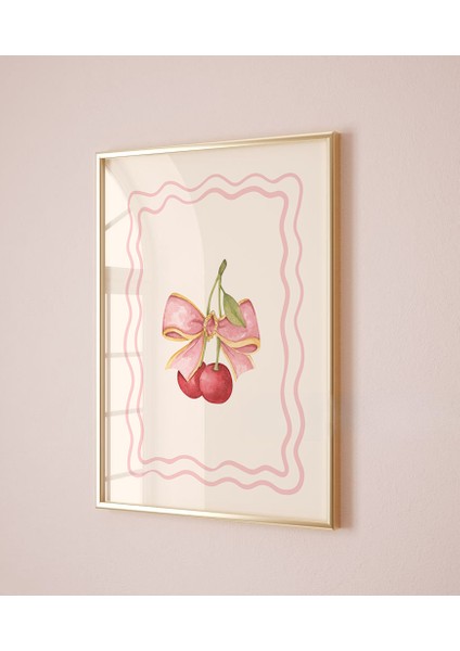 (Çerçevesiz) Çilek Blueberry Cherry 3lü Minimal Poster Seti indirimleri