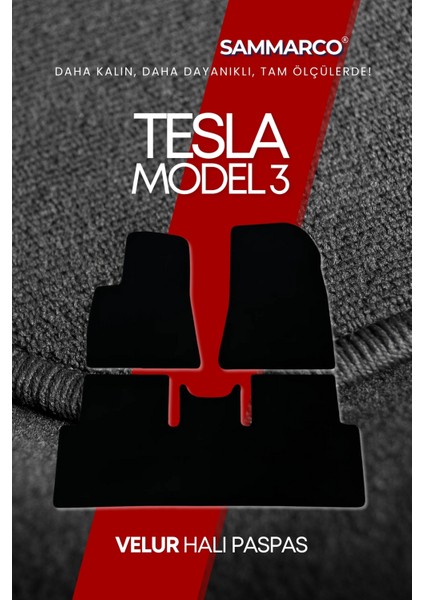 Tesla Model 3 Halı Paspas Velur Paspas Kumaş Paspas Oto Paspas modelleri