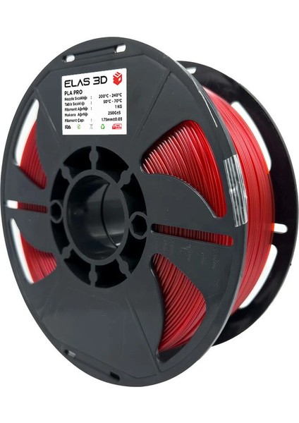Kırmızı Pla Pro Filament - 1.75MM - 1 kg fiyatları