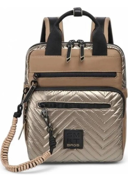 Yumuşak Parlak Kumaş Küçük Boy Askılı Zarif Kadın Sırt Çantası