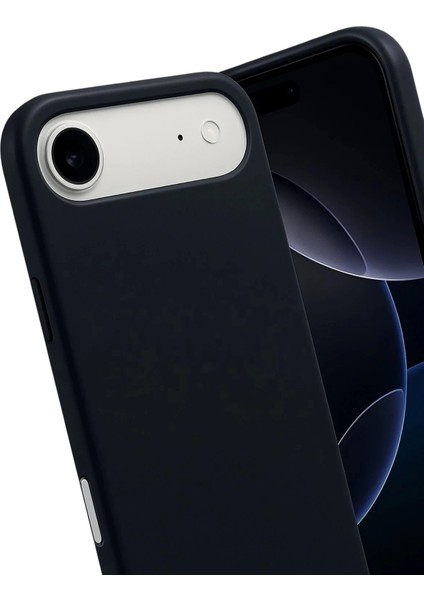 Apple iPhone 17 Air Nano Içi Kadife Silikon - SIYAH-(5796)