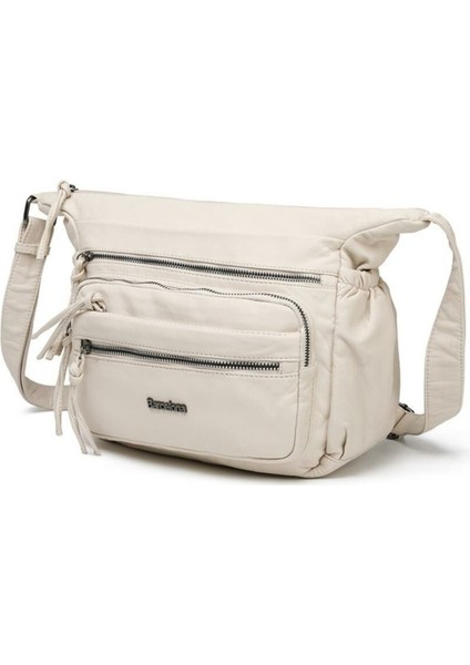 Yıkama Rölaks Deri Yumuşak Kadın Postacı Çantası