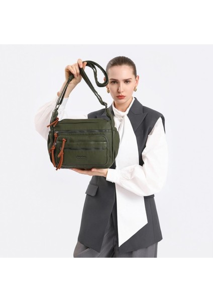 Yıkama Rölaks Deri Yumuşak Kadın Postacı Çantası