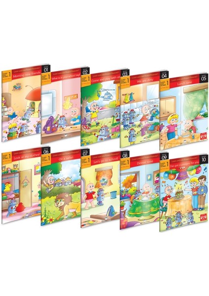Ingilizce Ilkokul 1.sınıf Hikaye 10'lu Set Karekod Dinlemeli