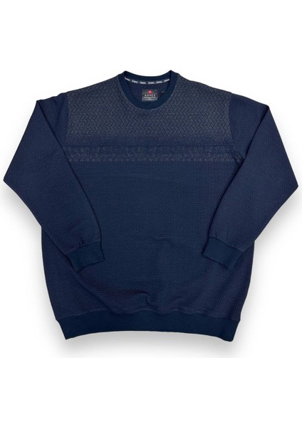 Büyük Beden Erkek Kazak Bisiklet Yaka Battal Kazak