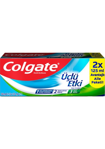 Üçlü Etki Diş Macunu 2X125 ml