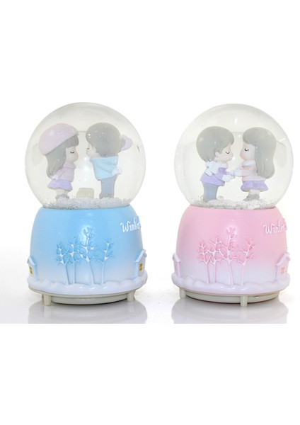 Kar Küresi Püskürtmeli Işıklı Müzikli Küre 16 cm ALK285