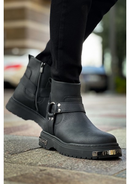 Yukon Premium Fermuarlı Kışlık Erkek Bot Postal Siyah