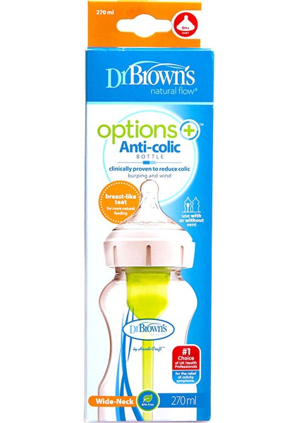 Db 91600 Dr Browns Options+ Geniş Ağız Antikolik Pp Biberon 270 ml 0+ Ay 1 Adet