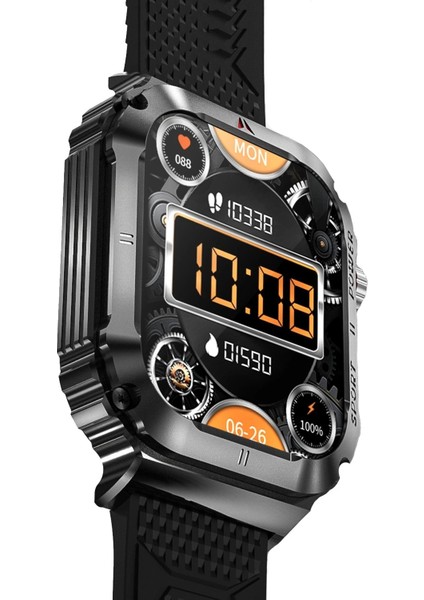 Od3 2.1 Inç IPS Ekran IP68 Su Geçirmez Konuşma ve Nfc Özellikli Akıllı Saat - SIYAH-(5796)