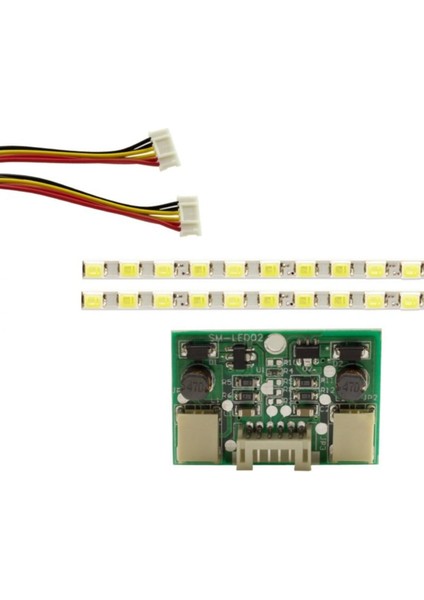 22* Universal Monitör E-Led 69 Ledli (2835) 480MM 12V Çift Led+Sürücü+Kablo Takım (WK-142) (35654)