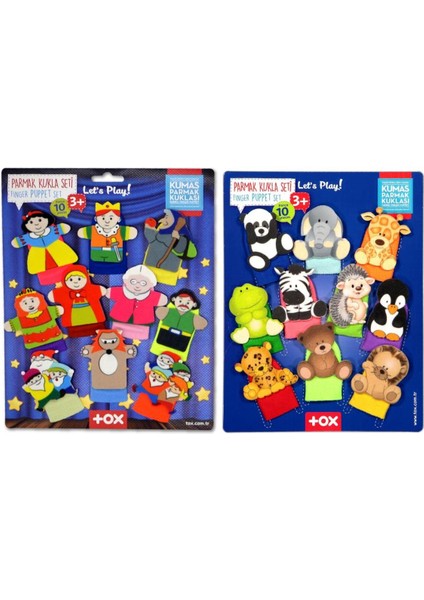 CLZ247 2 Set - 20 Parça Masal Kahramanları ve Vahşi Hayvanlar Parmak Kukla fiyatları