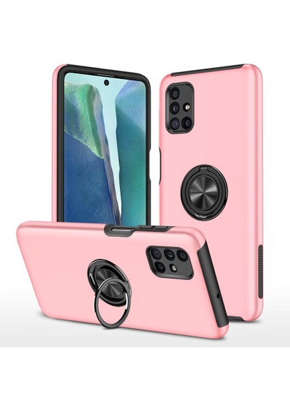 Samsung Galaxy M51 Kılıf Elit Yüzüklü Kapak - Ürün Rengi : Siyah - Lisinya modelleri