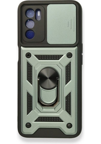 Oppo A16 Kılıf Pars Lens Yüzüklü Silikon - Ürün Rengi : Yeşil - Lisinya fırsatları