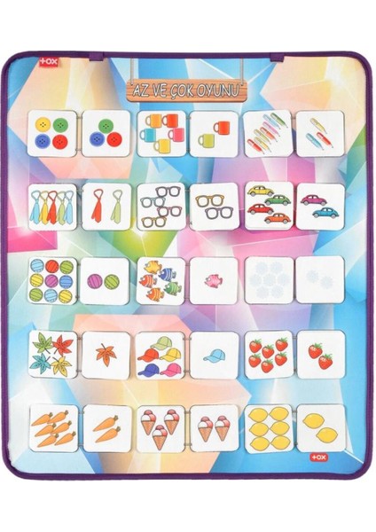 LISINYA247 Az ve Çok Oyunu Keçe Cırtlı Duvar Panosu , Eğitici Oyuncak