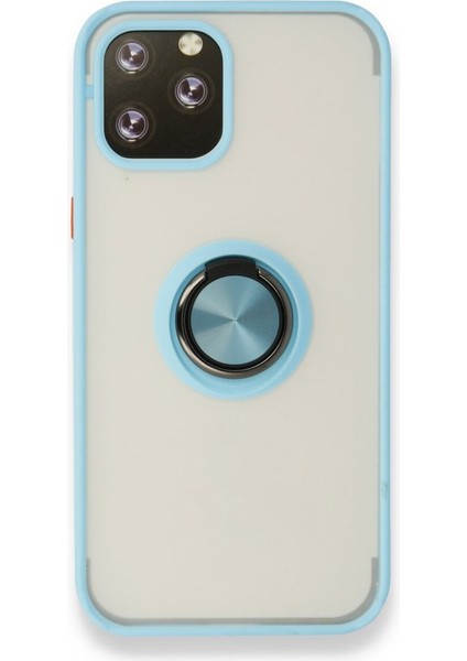 LISINYA192 Iphone 12 Pro Kılıf Montreal Yüzüklü Silikon Kapak - Ürün Rengi : Siyah