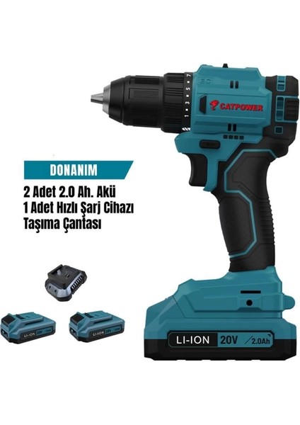 Bfs Cat Power 4213 Akülü Vidalama 2,0 Ah Çift Akülü