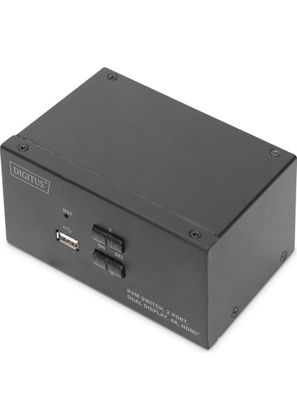 Digitus 2 Port USB 2.0 HDMI Çift Ekran Bağlantılı, 4k, Kvm (Keyboard/video Monitor/mouse) Periferi (Çevre Cihazlarla (Usb) Bağlantı Kurabilir) Switch, Kvm Bağlantı Kablosu Ürün Beraberinde Gelmektedir