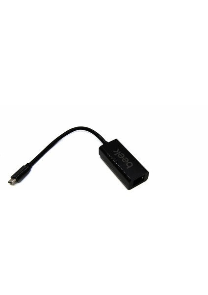 Beek USB Tip C (Usb 3.0) Gigabit Ethernet Adaptörü, 1 x 10/100/1000 Port, 1 x USB Tip C Erkek Port (Bilgisayar Bağlantısı Için), Çip Takımı: Realtek 8153 Abs Gövde, 15 Cm, Siyah Renk&lt;br&gt; beek Us