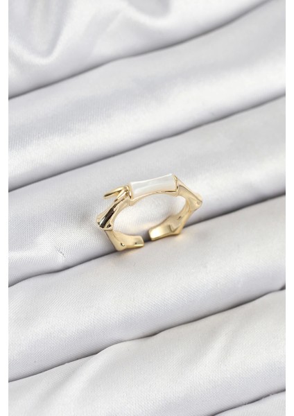 Bfs Pirinç Gold Renk Kemik Model Kadın Yüzük