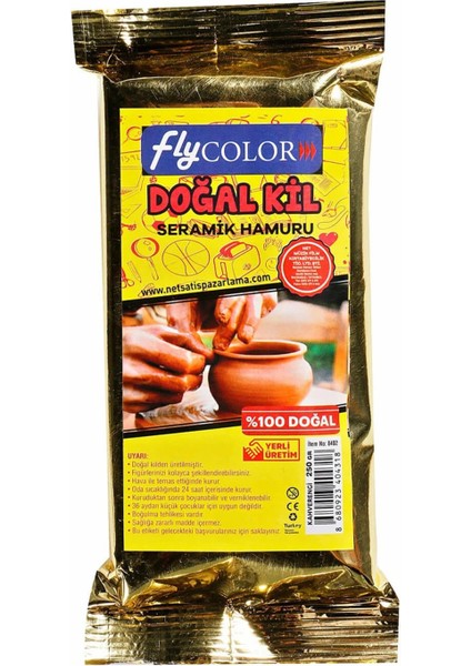 Seramik Hamuru Kil Kahve- Beyaz 250 G