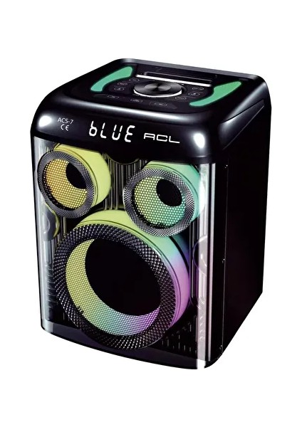 50W Gücünde 8”inch Hoparlörlü Mikrofonlu, Rgb Işıklı Bluetooth Hoparlör