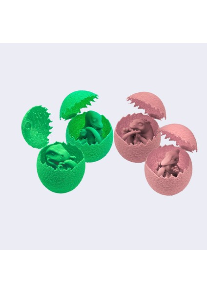 Dinozor Yumurtası-Çatlayan Oyuncak Yumurta-Dino Egg / 4 Adet, 4 Farklı Tür Dinozor Yumurtası