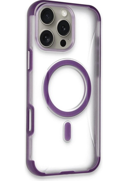 iPhone 14 Pro Max Hilton Magsafe Kapak - Derin MOR-(5796)