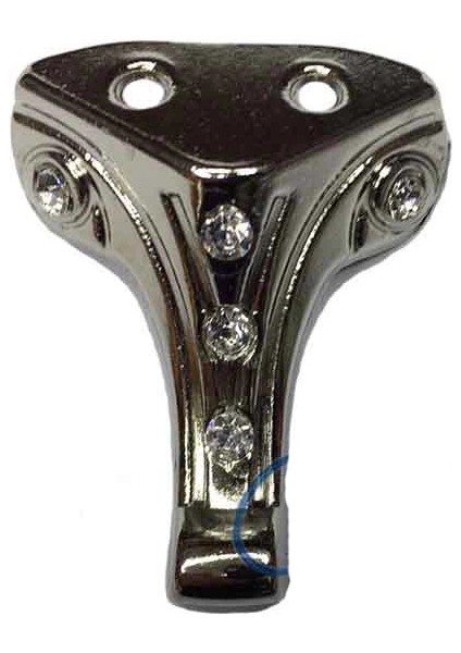 Moda Taşlı Ahşap Sandık Ayağı, Kutu Ayak 3,5 cm - Nikel, 50 Adet