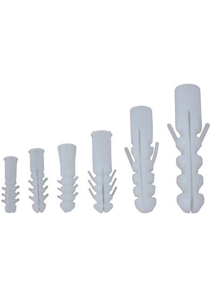 Plastik Dubel Beyaz 8 mm ( 100 Adet )