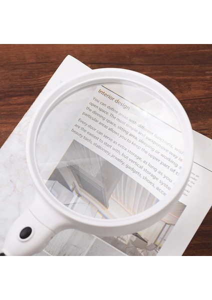 Masaüstü 10X LED Işıklı Büyüteç Okuma El Sanatları Onarım Büyüteç 7765 modelleri