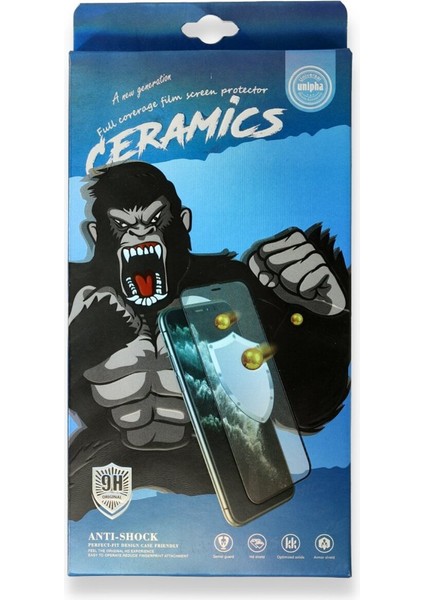 Iphone 11 Pro 34D Izgaralı Cam - Ürün Rengi : Siyah - Lisinya