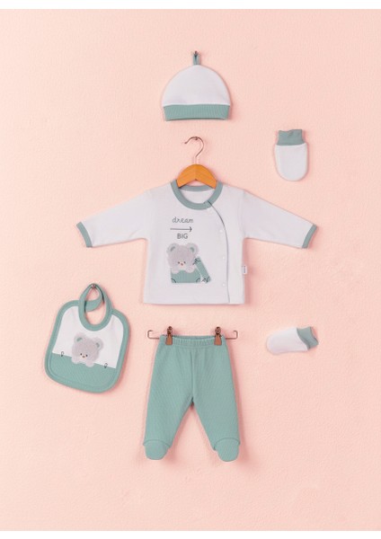 Hastane Çıkışı, Yenidoğan || Kaliteli || Ayıcıklı|| Bebek 5'li Hastane Çıkışı Seti || %100 Pamuk