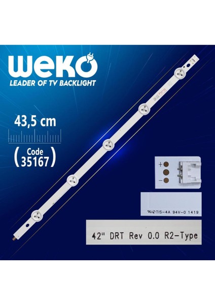 42 Drt Rev 0.0 R2-Type - 43.5 cm 5 Ledli - (WK-873)