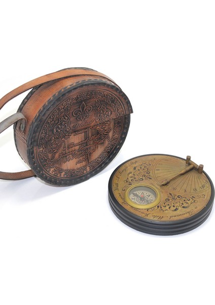 Pirinç Güneş Saati ve Pusula Modeli 15751A