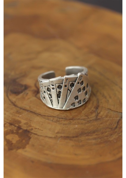 Kart Desenli Metal Ayarlanabilir Erkek Yüzük Alithestereo fiyatları