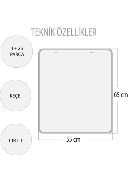 LISINYA247 Sorumluluk Çizelgem Keçe Cırtlı Duvar Panosu , Eğitici Oyuncak fiyatları