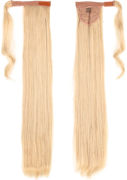 LISINYA201 Bağlamalı Düz At Kuyruğu / Balköpüğü Beyaz Platin Röfleli