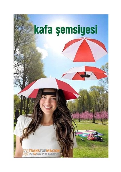 Kafa Şemsiyesi Güneş Koruma Şemsiyesi Relax Eller Serbest 4 Mevsim Kafa Şemsiyesi