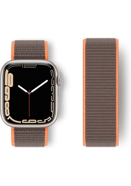 LISINYA192 Apple Watch 42MM Hasırlı Cırtcırtlı Kordon - Ürün Rengi : Mor modelleri