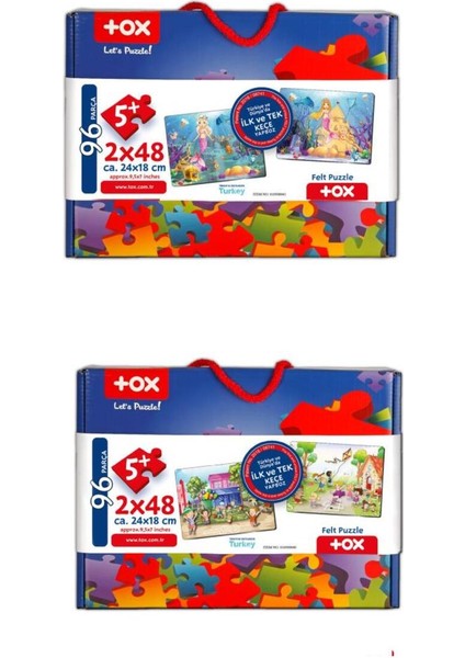 LISINYA247 4 Set - 96 Parça Oyun Parkı ve Deniz Kızı 5+ Keçe Yapboz - 5 Yaş Puzzle fiyatları
