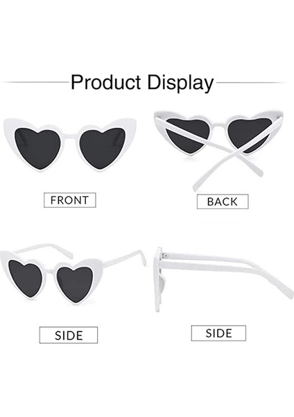 Beyaz Renk Kalp Gelin Düğün Gözlüğü 15X5 cm fiyatları