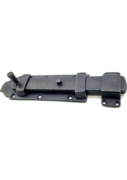 Antika Tarz Dekoratif Pirinç Yassı Kapı Sürgüsü - 55X215 Mm, Oksit