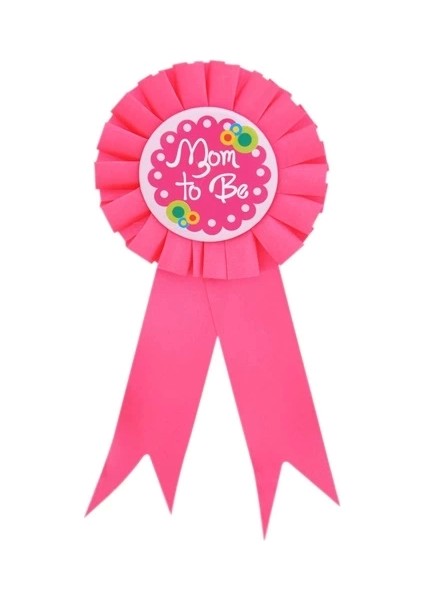 Mom To Be Yazılı Rozet Pembe Renk