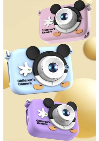 Mini 1080P Hd Çocuk Kamera Dijital Fotoğraf Makinesi 2.0 Inç Ekran 5 Adet Oyun Pembe indirimleri