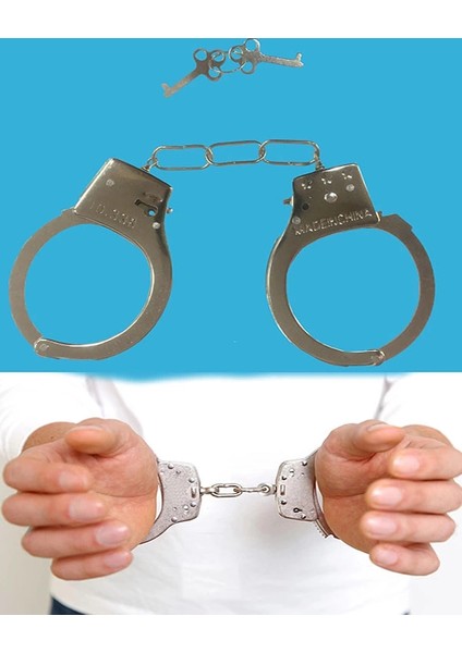 Metal Malzemeden Imal Anahtarlı Oyuncak Polis Si